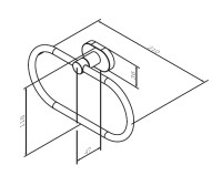 Держатель для полотенец AM.PM Sense L A7434400 хром, кольцо Держатель для полотенец AM.PM Sense L A7434400 хром, кольцо