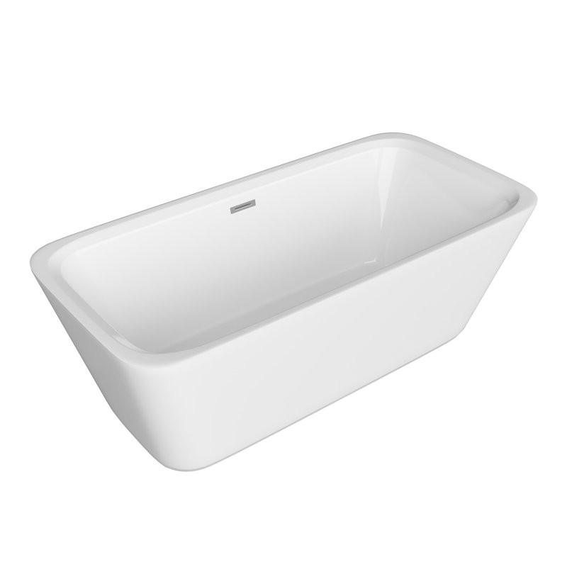 Акриловая ванна Grossman Cristal GR-2023 170x80 см, отдельностоящая, белая, с донным клапаном