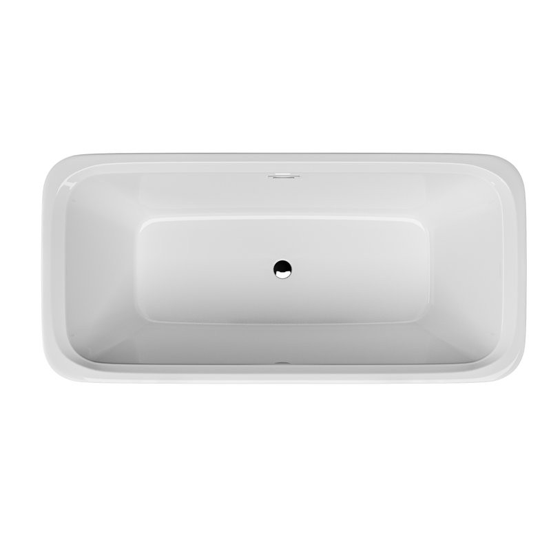 Акриловая ванна Grossman Cristal GR-2023 170x80 см, отдельностоящая, белая, с донным клапаном