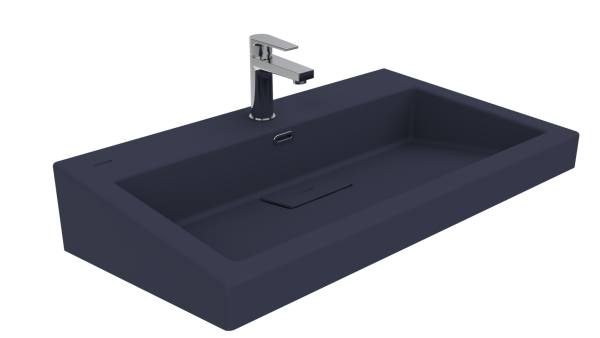 Мебельная раковина Creavit Epic 80 накладная, базальт, прямоугольная, фарфор