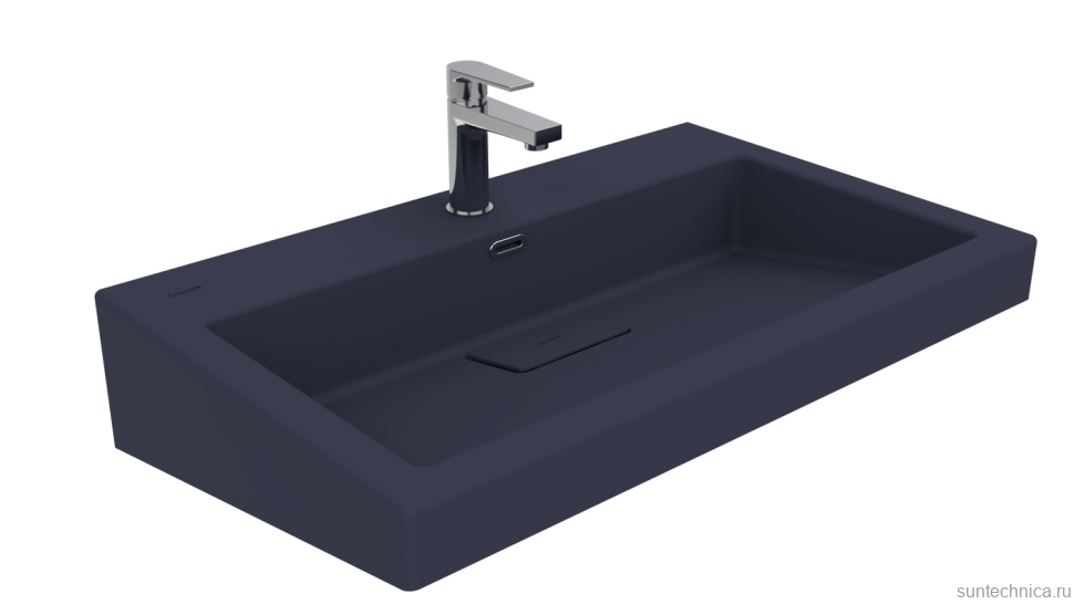 Мебельная раковина Creavit Epic 80 накладная, базальт, прямоугольная, фарфор