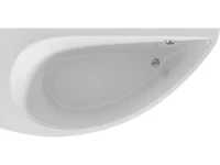Акриловая ванна 1MarKa Piccolo L 150x75 см, угловая, левая, пристенная, белая, асимметричная, с каркасом