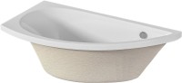 Акриловая ванна 1MarKa Piccolo L 150x75 см, угловая, левая, пристенная, белая, асимметричная, с каркасом