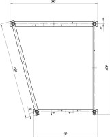 Акриловая ванна 1MarKa Piccolo L 150x75 см, угловая, левая, пристенная, белая, асимметричная, с каркасом