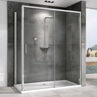 Душевой уголок Abber Komfort AG93150-S92 150x90, профиль хром, стекло прозрачное