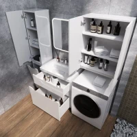 Шкаф пенал для ванной Style Line Марелла 30 антискрейтч, белый глянец