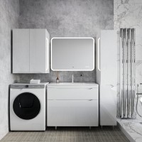 Шкаф пенал для ванной Style Line Марелла 30 антискрейтч, белый глянец