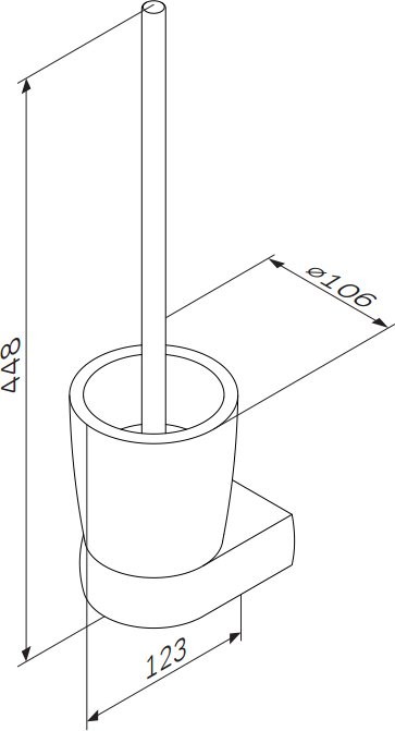 Набор Ершик AM.PM Sensation A3033300 + Держатель A30341500