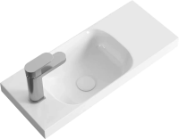 Тумба с раковиной Aqwella Alba 60 R, подвесная, светлый камень, матовая белая