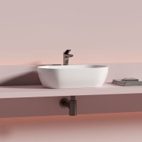 Раковина накладная Ceramicanova Twist овальная 50 см цвет белый CN12001