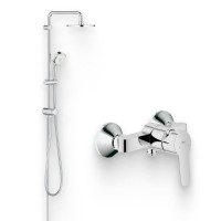 Душевой комплект Смеситель для душа Grohe BauEdge 23333000 + Стойка New Tempesta Cosmopolitan 27394002