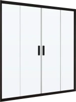 Душевая дверь в нишу Kubele DE019 D4-CLN-BLMT 175 см, профиль матовый черный