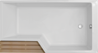 Акриловая ванна Jacob Delafon Bain-Douche Neo R 160x90 см, правая, пристенная, белая, асимметричная