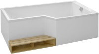 Акриловая ванна Jacob Delafon Bain-Douche Neo R 160x90 см, правая, пристенная, белая, асимметричная