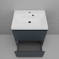 Тумба с раковиной Style Line Манхэттен 60 напольная, графит, раковина Andrea Classic 60