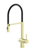 Смеситель для кухни Wonzon & Woghand WW-88438003-BG с гибким изливом, брашированное золото