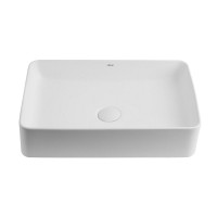 Накладная раковина Abber Rechteck AC2207MW 51 матовая белая, прямоугольная, фаянс