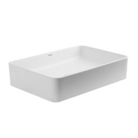 Накладная раковина Abber Rechteck AC2207MW 51 матовая белая, прямоугольная, фаянс
