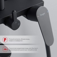 Душевая стойка Raglo R31.24.06 черный