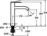 Смеситель для раковины Jacob Delafon Grands Boulevards E77959-4AND-2MB матовое золото Смеситель для раковины Jacob Delafon Grands Boulevards E77959-4AND-2MB матовое золото