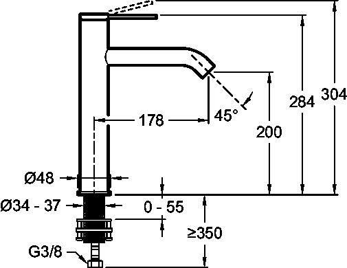 Смеситель для раковины Jacob Delafon Grands Boulevards E77959-4AND-2MB матовое золото
