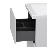 Тумба с раковиной AM.PM Gem 50 напольная, белый глянец