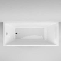 Акриловая ванна AM.PM Gem 180x80 см, пристенная, белая, с каркасом, с экраном