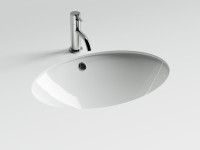 Раковина встраиваемая снизу Ceramicanova Era овальная 615x435x220 мм с переливом цвет белый CN6081