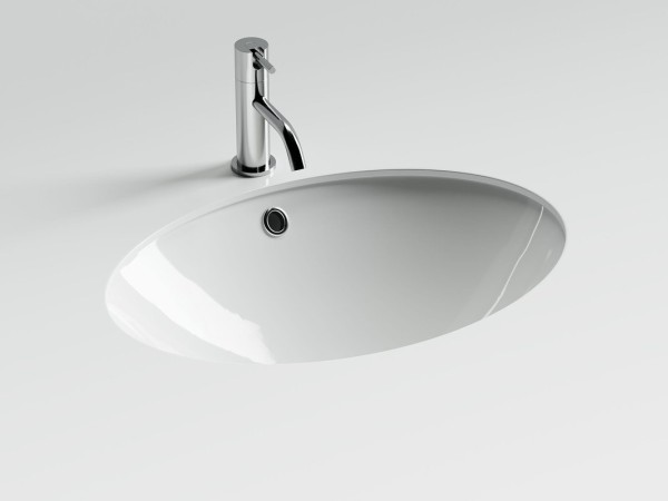 Раковина встраиваемая снизу Ceramicanova Era овальная 615x435x220 мм с переливом цвет белый CN6081