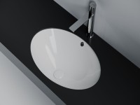 Раковина встраиваемая снизу Ceramicanova Era овальная 615x435x220 мм с переливом цвет белый CN6081