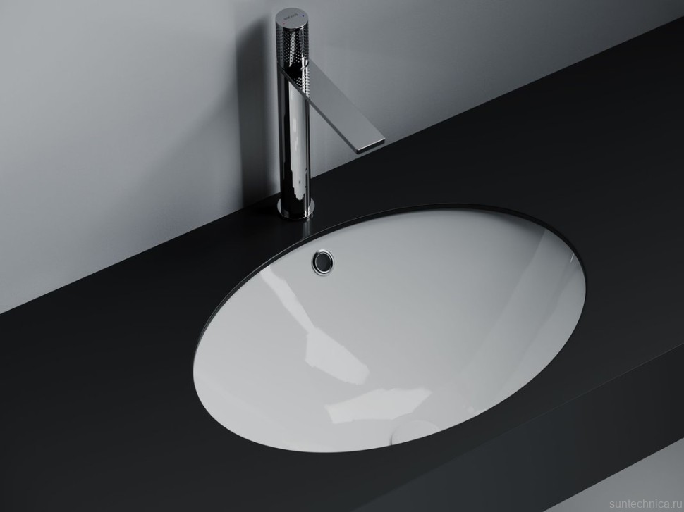 Раковина встраиваемая снизу Ceramicanova Era овальная 615x435x220 мм с переливом цвет белый CN6081