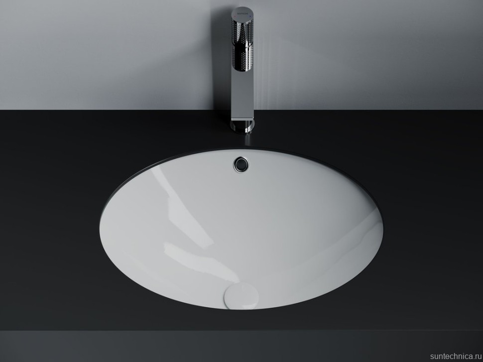 Раковина встраиваемая снизу Ceramicanova Era овальная 615x435x220 мм с переливом цвет белый CN6081