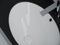 Раковина встраиваемая снизу Ceramicanova Era овальная 615x435x220 мм с переливом цвет белый CN6081