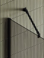 Душевая перегородка Maybahglass MGD-727-6ш 79 см, профиль черный, стекло бронза