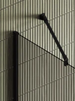 Душевая перегородка Maybahglass MGD-727-6ш 79 см, профиль черный, стекло бронза