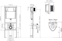 Комплект Унитаз подвесной STWORKI Молде S23401WH безободковый, с микролифтом, глянцевый белый + Инсталляция DIWO + Кнопка 7312 хром
