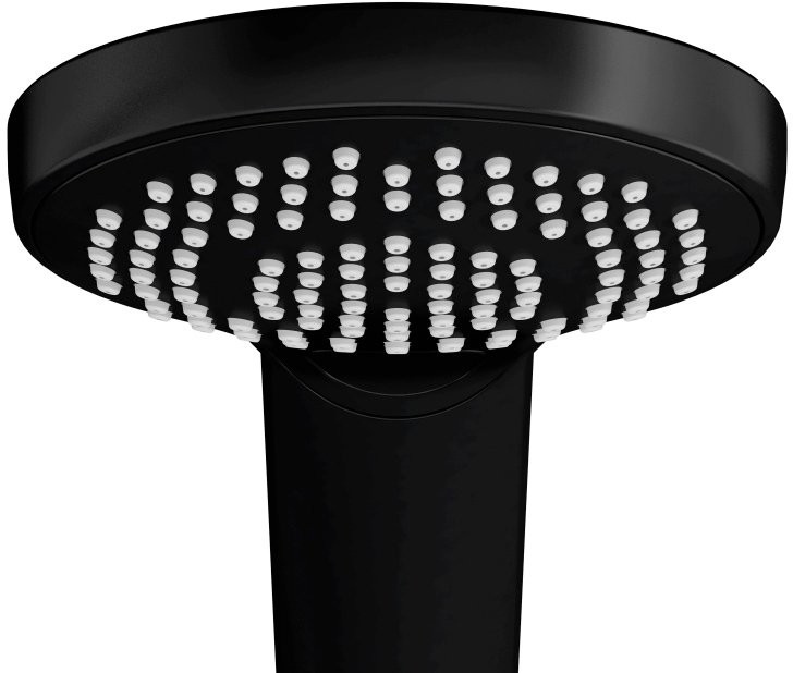 Душевой комплект Смеситель для душа Cersanit Brasko Black 63109 + Гарнитур Neno 63696 черный