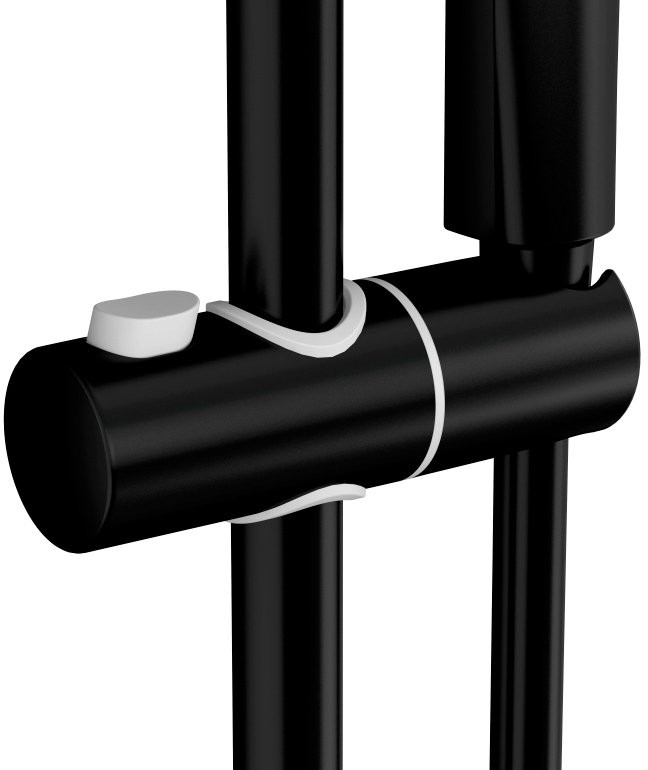 Душевой комплект Смеситель для душа Cersanit Brasko Black 63109 + Гарнитур Neno 63696 черный