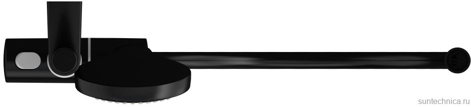Душевой комплект Смеситель для душа Cersanit Brasko Black 63109 + Гарнитур Neno 63696 черный