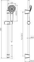 Душевой комплект Смеситель для душа Cersanit Brasko Black 63109 + Гарнитур Neno 63696 черный