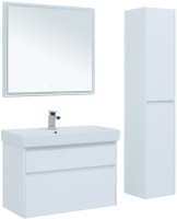 Шкаф пенал для ванной Aquanet Nova Lite 35 белый