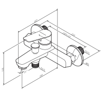 Смеситель для ванны с душем AM.PM Crave F9C10000 хром