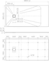 Поддон для душа RGW TSS W 180x90 Поддон для душа RGW TSS W 180x90