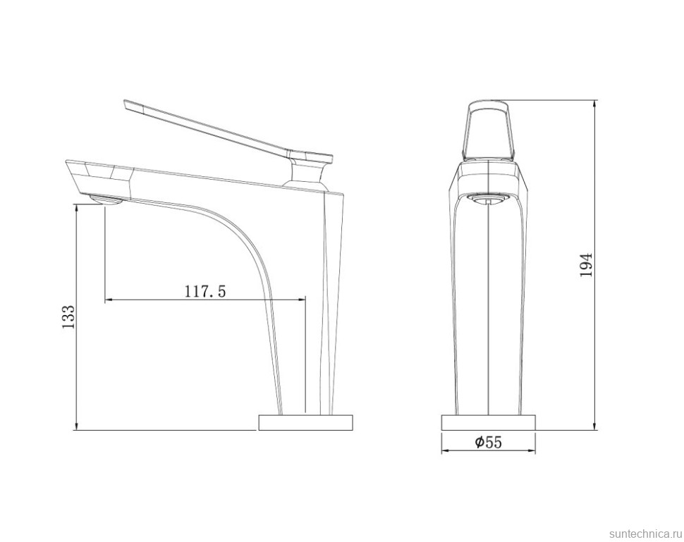 Смеситель для раковины Abber Zeitlos AF8909RG розовое золото