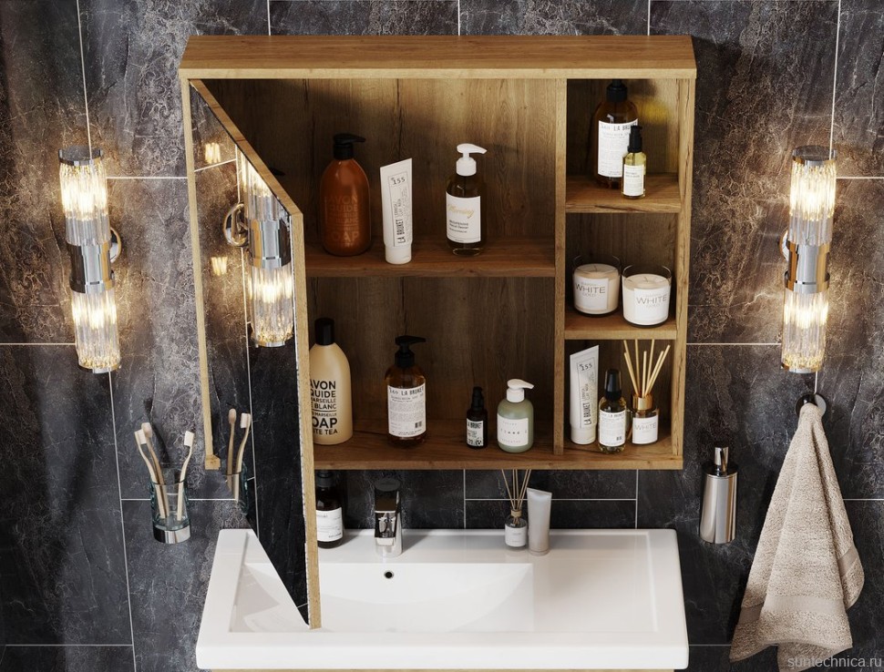 Мебель для ванной комнаты Onika Легран 80 напольная, дуб галифакс