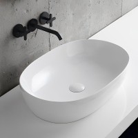 Накладная раковина Azzurra Elegance 60 белая, овальная, фаянс