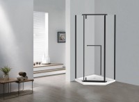 Душевой уголок Esbano Surf ESS-90PR-B 90х90 см, профиль черный, стекло прозрачное