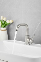 Смеситель для раковины BELZ B809 B10809-1 сатин Смеситель для раковины BELZ B809 B10809-1 сатин