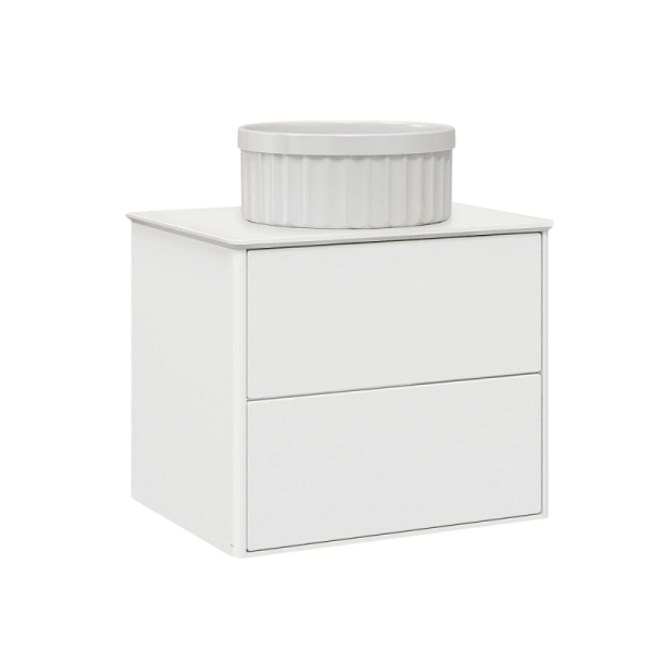 Тумба с раковиной Belux Джаз 60 подвесная, белая глянцевая