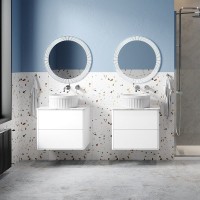 Тумба с раковиной Belux Джаз 60 подвесная, белая глянцевая